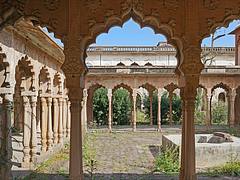 La cour centrale du Taj Mahal de Bhopal (Inde)