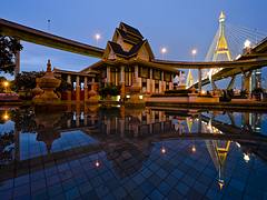 Saphan Bhumibol at Dusk - Bangkok