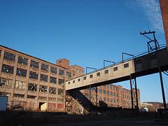 Elevated walkway between 2 E-J buildings, Johnson City, NY