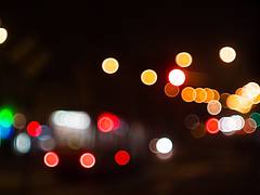 Night traffic in Brno (Czech Republic)