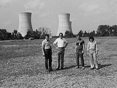 Jim Bathurst and Coworkers Posing Outside Three Mile Island Plant