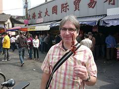 Jeremy and his octopus on a stick