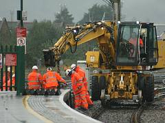 Engineering work at Cardiff Central railway station