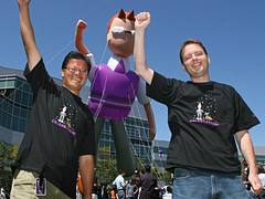 Jerry, Liam & David celebrate the new Yahoo! Mail