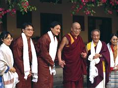 Meeting His Holiness the 14th Dalai Lama at his residence in Dharamsala, India, HH Dagchen Sakya, family members, wife, sons, 1993 Pilgrimage Meeting His Holiness the 14th Dalai Lama at his residence in Dharamsala, India, HH Dagchen Sakya, family members, wife, sons, 1993 Pilgrimage