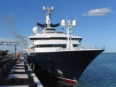 Darwin's Stokes Hill Wharf and the Motor Yacht Octopus May 2006