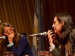 Leticia Obeid en la presentación la Audioteca en la Biblioteca Nacional
