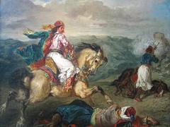 "Mounted Greek Warrior" (1856) - Eugene Delacroix "Mounted Greek Warrior" (1856) - Eugene Delacroix