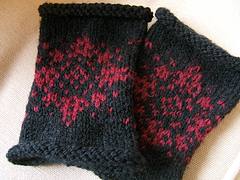 Fair Isle wrist warmers