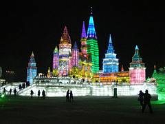 Snow and Ice World festival in Harbin, China Snow and Ice World festival in Harbin, China