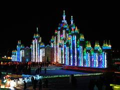 Snow and Ice World festival in Harbin, China Snow and Ice World festival in Harbin, China
