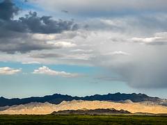 Mongolian Landscape with Clouds