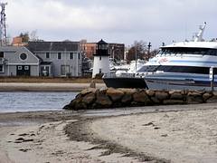 Ferry and Hyannis Inner Harbor light