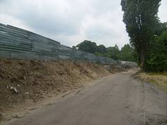 Dirt road close to city center
