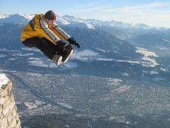 Jump across Innsbruck