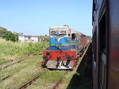 Class M2 #595 pulling Matara-Kandy express at Koggala